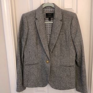 JCREW Gray Tweed Campbell Blazer Size 10